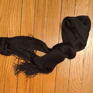 H&M Black Scarf with Fringe